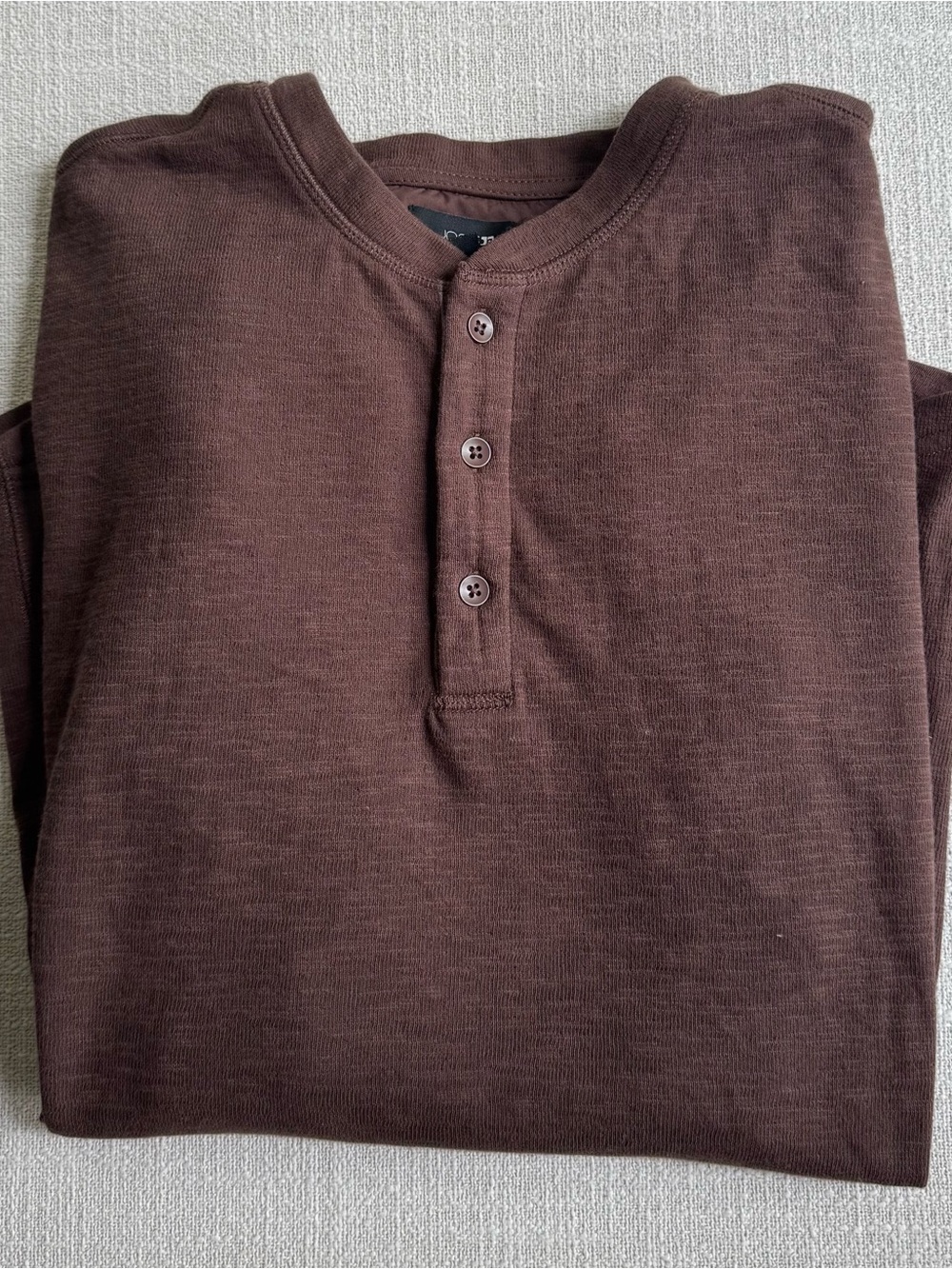 Mens Joe’s Jeans Collection Chocolate Martini Slub M DWIGHT DOUBLE FACE HENLEY